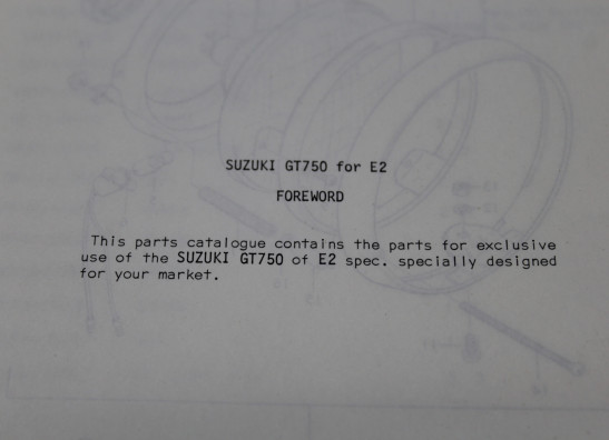Onderdelenboek Suzuki GT 750