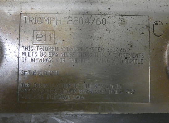 Uitlaat Triumph Sprint ST 1050