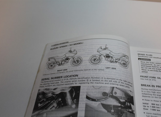 Werkplaatshandboek Suzuki XF 650 Freewind