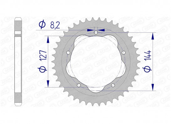 Achtertandwiel Ducati 848