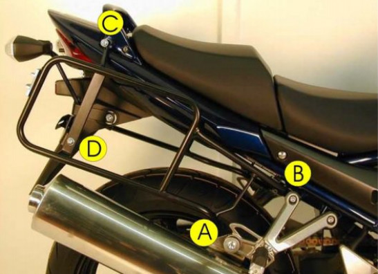 Suitcase bracket set Suzuki GSF 1250 Bandit 