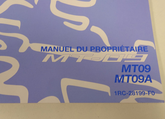 Instructieboekje Yamaha MT 09