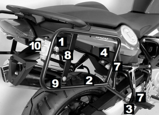 Kofferbeugel set BMW F 800