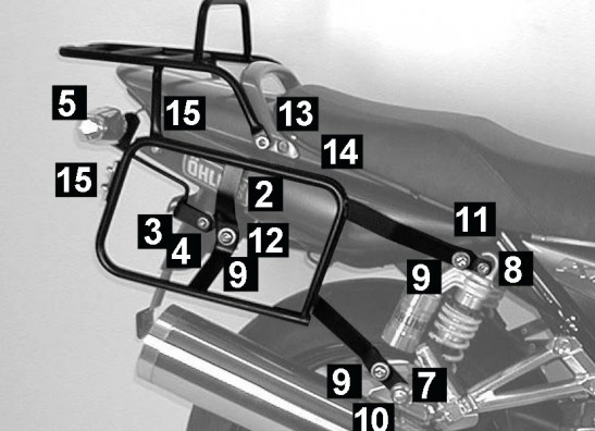 Koffer halter set Yamaha XJR 1300