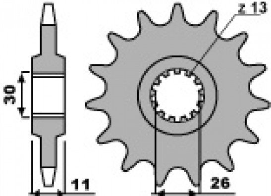 Kettenrad vorne Yamaha YZF R1