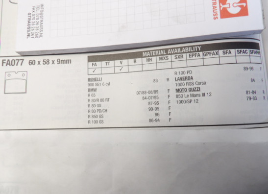 Remblokken voor BMW R 100  R 80