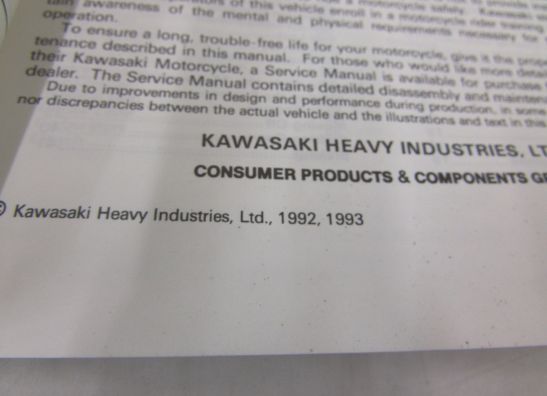 Instructieboekje Kawasaki ZZR 600