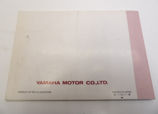 Instructieboekje Yamaha XT
