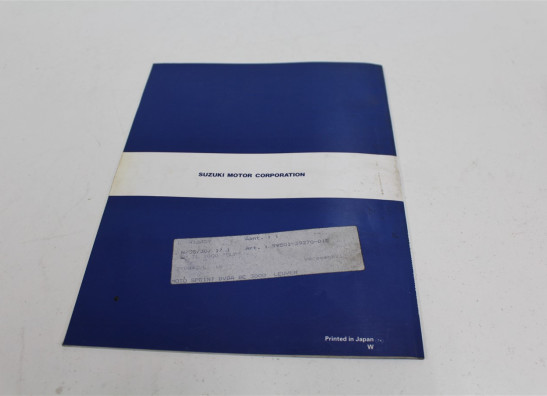 Instruction manual Suzuki TL 1000