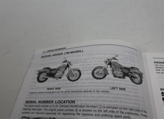 Werkplaatshandboek Suzuki GZ 250 Marauder