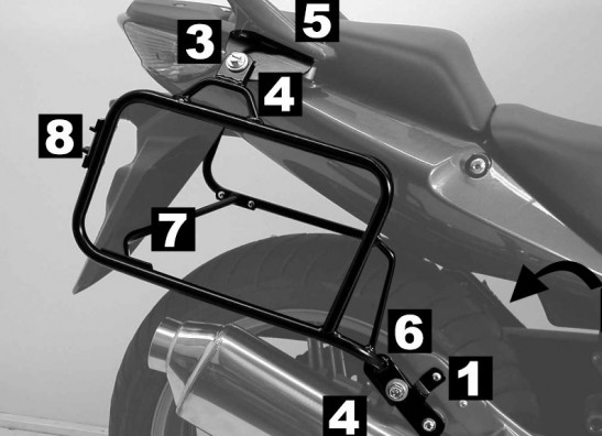 Suitcase bracket set Honda CBF 500