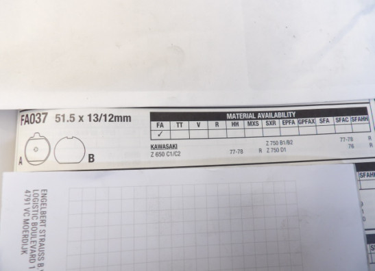 Bremsbeläge hinten Kawasaki Z 900 Z1