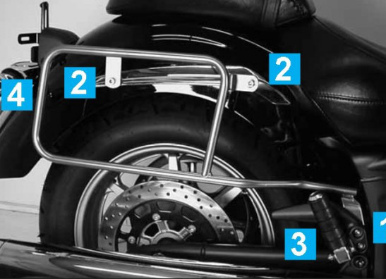 Koffer halter set Yamaha XVS 1300 Midnight Star
