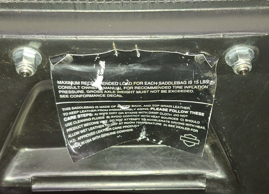 Saddlebag right Harley Davidson FLSTC Heritage Softail Classic