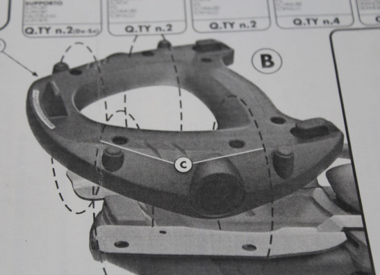 Topkofferdrager Yamaha XTX 660