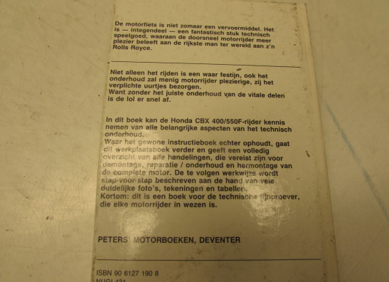 Bedienungsanleitung Honda CBX 550 F2