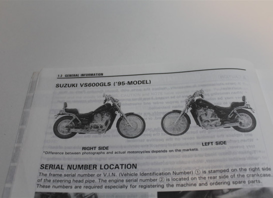 Instruction manual Suzuki VS Intruder