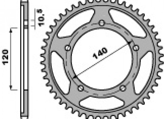 Achtertandwiel Suzuki GSX R 600