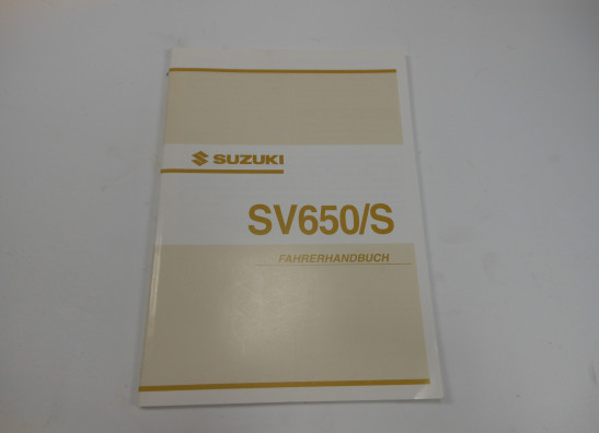 Fahrerhandbuch Suzuki SV 650