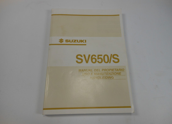 Fahrerhandbuch Suzuki SV 650