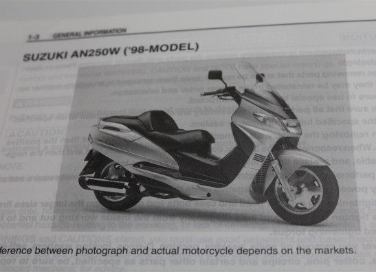 Bedienungsanleitung Suzuki Burgman AN 250