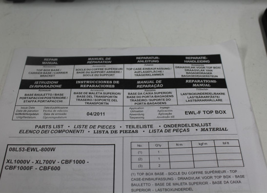 Topkoffer Honda XL 1000 V Varadero