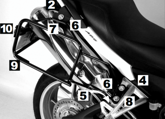 Kofferbeugel set Triumph Tiger 1050