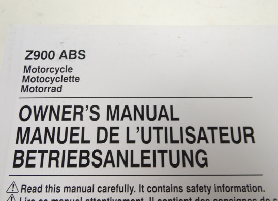 Instructieboekje Kawasaki Z 900