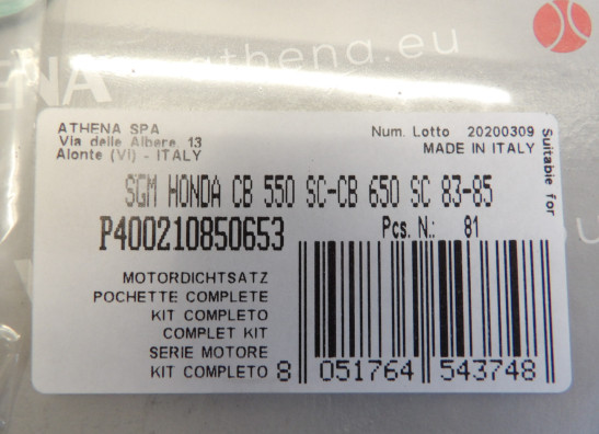 Gasket Honda CBX 650 E