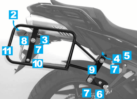Koffer halter set Yamaha FZ6