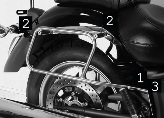 Suitcase bracket set Yamaha XVS 1300 Midnight Star