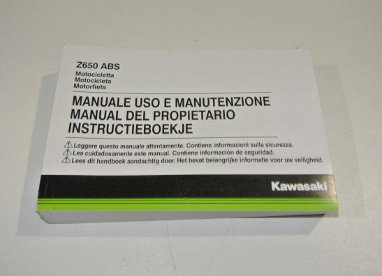 Instructieboekje Kawasaki Z 650 2017-2019