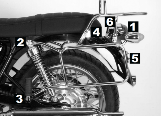 Kofferbeugel set Triumph Bonneville T 100 