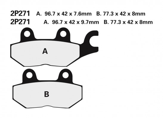 Braking pads rear Triumph Tiger 1050