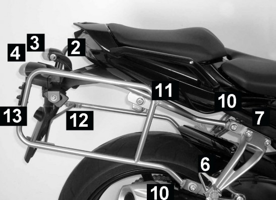 Koffer halter set Yamaha FZ1