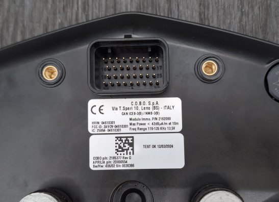 Tacho-set Aprilia Tuono 660