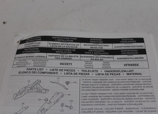 Kofferbeugel set Honda VFR 800 X Crossrunner