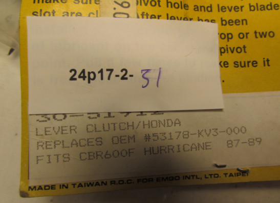 Lever handle clutch Honda CBR 600 F