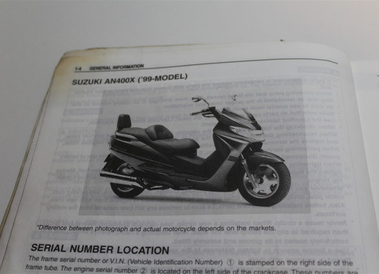 Instruction manual Suzuki Burgman 400