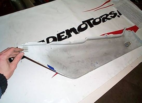 Rechter achterkant Yamaha FZR 600