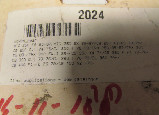 Braking pads rear Honda CB 400