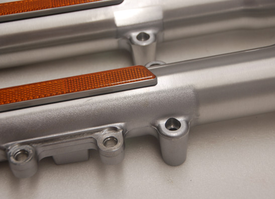 Fork pipe outside Harley Davidson Softtail