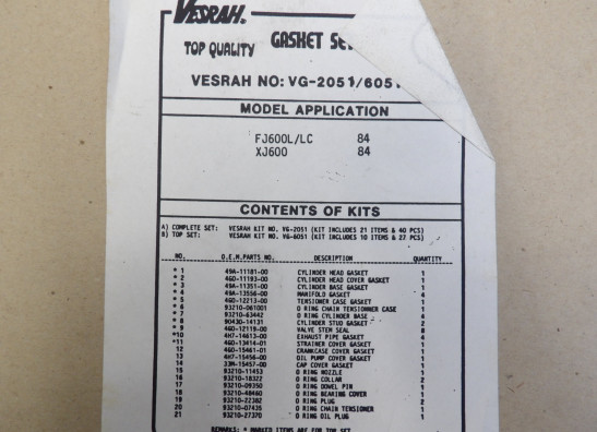 Dichtung Yamaha XJ 600 F