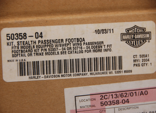 Duo footrest set Harley Davidson Dyna