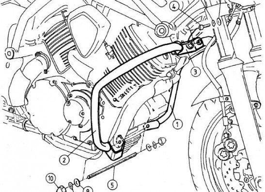 Motorschutzbugel Sturzbugel Yamaha BT 1100