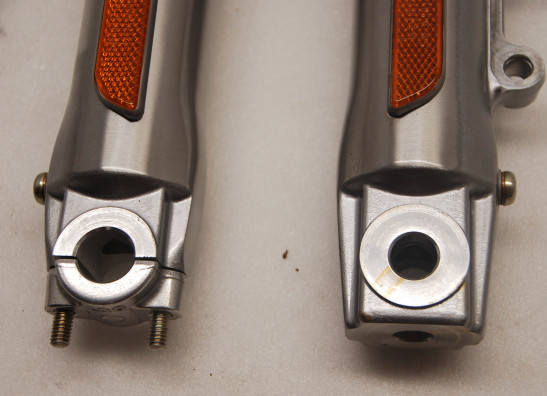 Fork pipe outside Harley Davidson Softtail