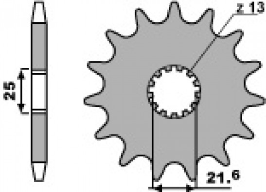 Front sprocket Suzuki GSX R 600