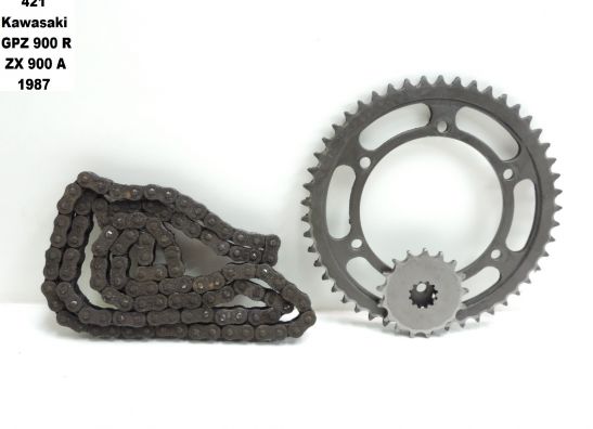 Ketting en tandwielset Kawasaki GPZ 900