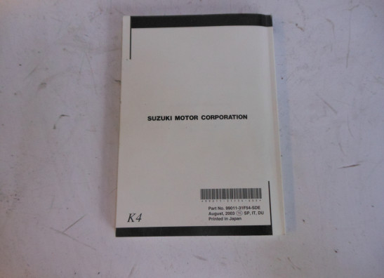 Instructieboekje Suzuki GSF 600 650 Bandit 