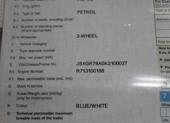 Rahme teile Suzuki GSX R 750 RK